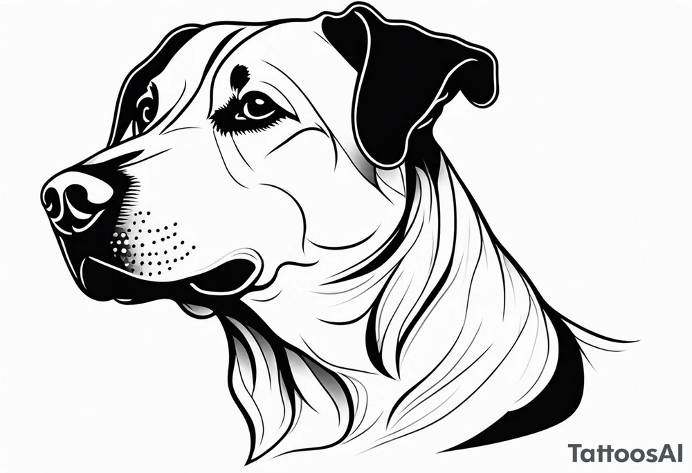 Dog portrait tattoo idea