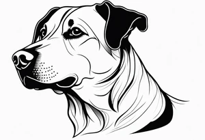 Dog portrait tattoo idea