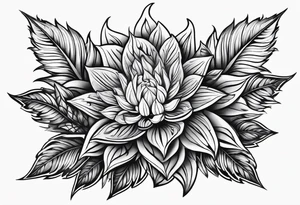 Marijuana flowering tattoo idea
