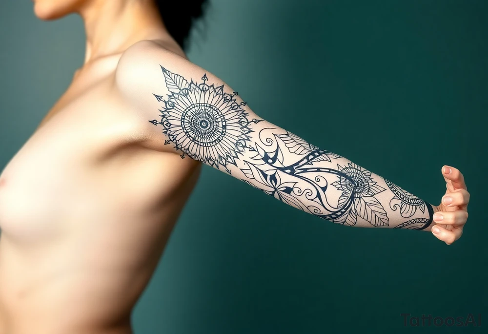 bold line shamanstyle tattoo idea