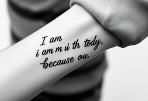 i am the man i am today because of you tattoo idea