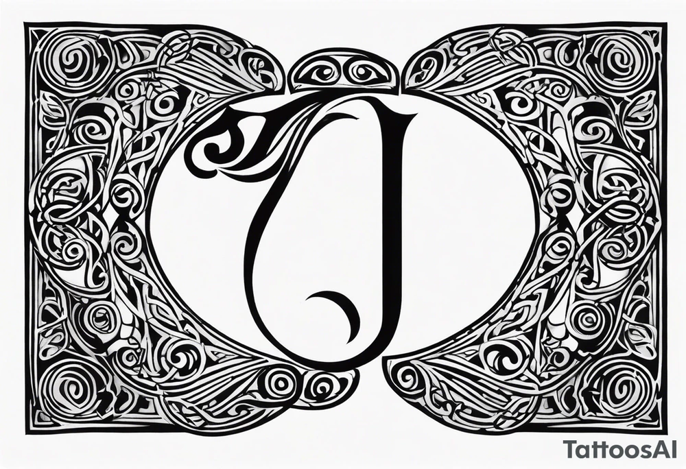 Celtic style bass clef tattoo idea