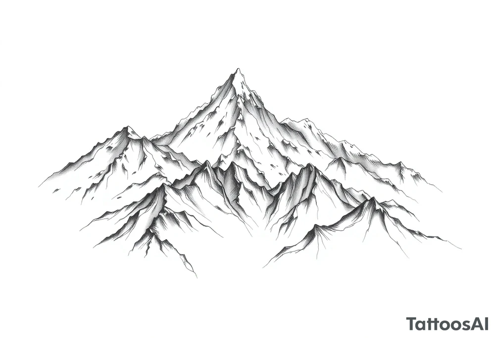 Mountain range tattoo idea
