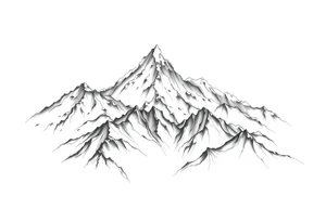 Mountain range tattoo idea