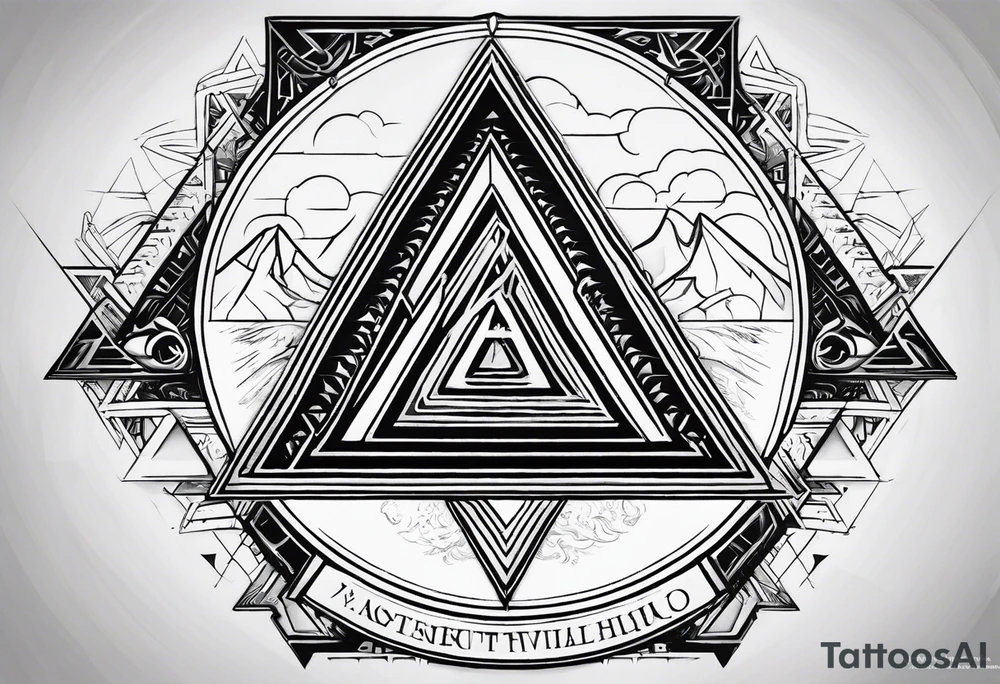 Valhalla valknut shield lightning tattoo idea