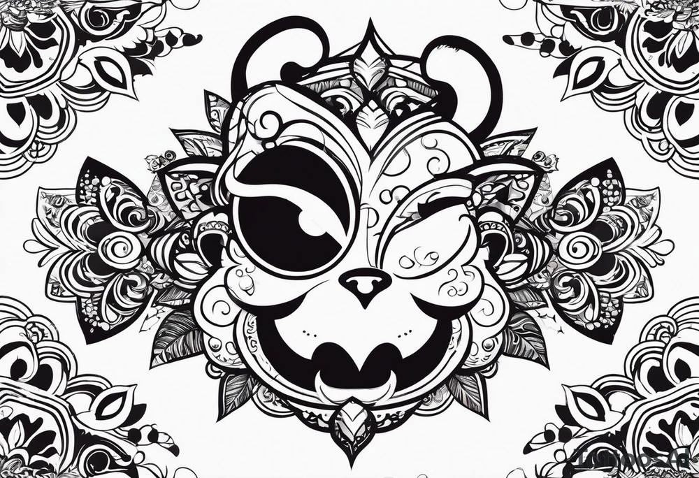 Пластилиновая мышка сидит и ест скитлз tattoo idea