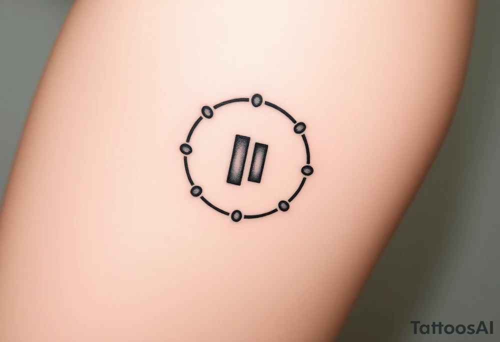 Rewind symbol include the play pause and stop inside the circle tattoo idea
