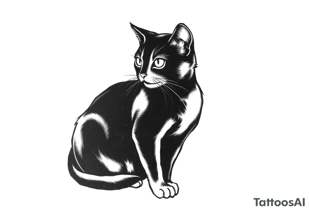 Black Cat tattoo idea