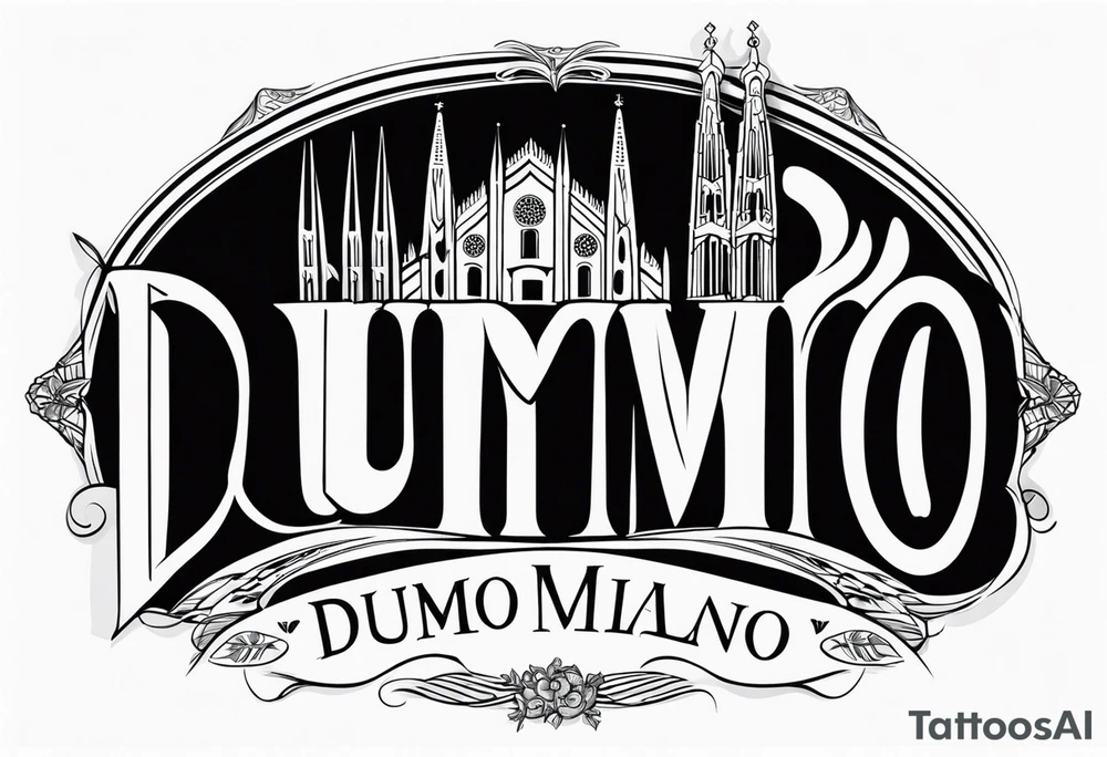 duomo of milano stylized tattoo idea