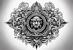 forearm gangsta family
god meaning tattoo idea