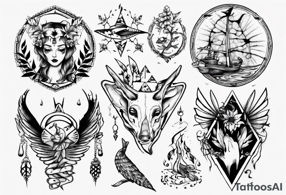 reh und forelle tattoo idea