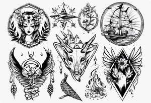 reh und forelle tattoo idea