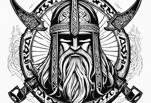 Valhalla viking helmet 
Sword tattoo idea