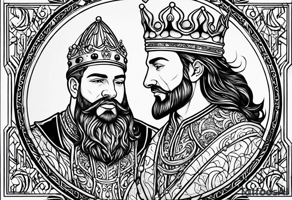 a pawn looking into the mirror and sees himself as king tattoo idea
