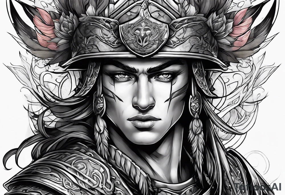 Warrior soldier tattoo idea