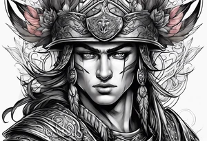 Warrior soldier tattoo idea