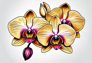 Orchid bouqet tattoo idea