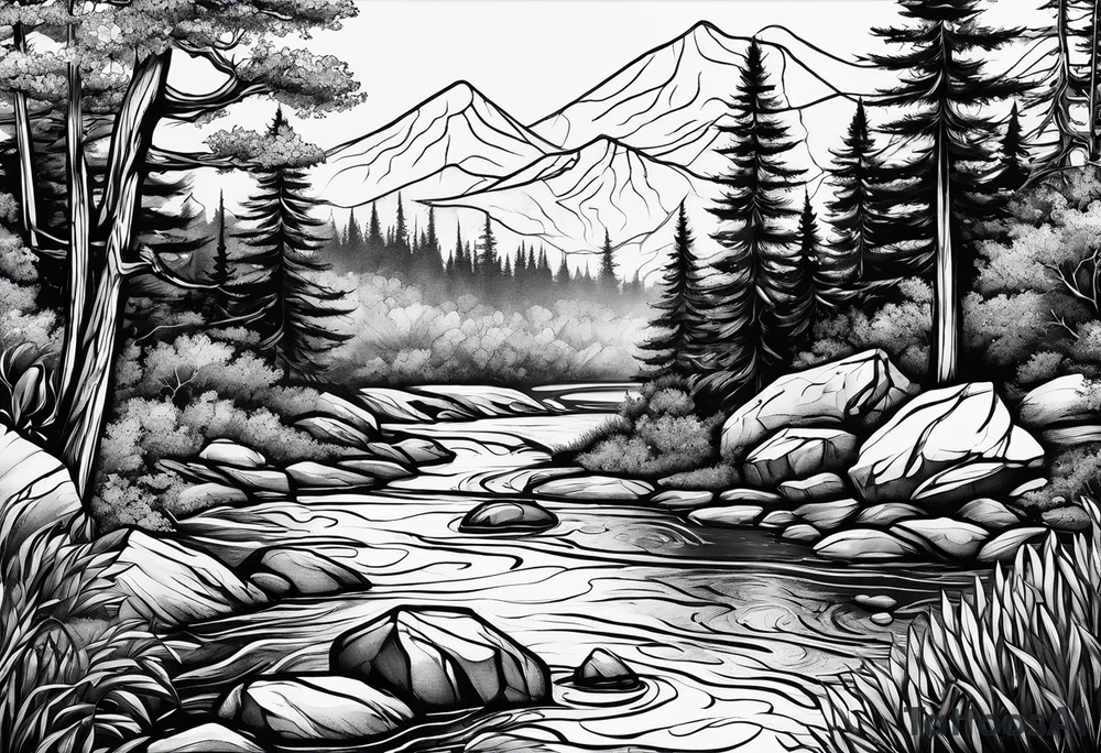 River water tattoo idea