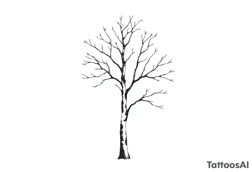 birch tree tattoo idea