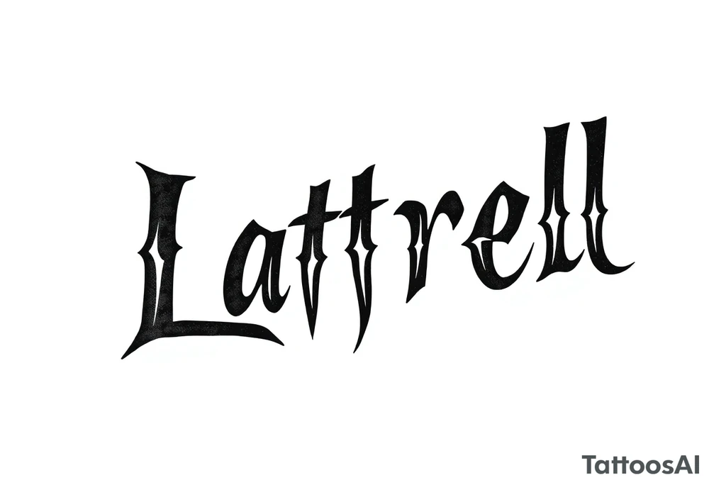 Lettering style fonts that say Latrell tattoo idea