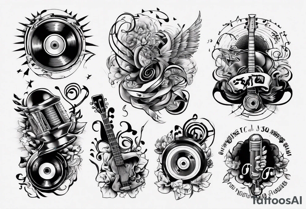 music sound tattoo idea