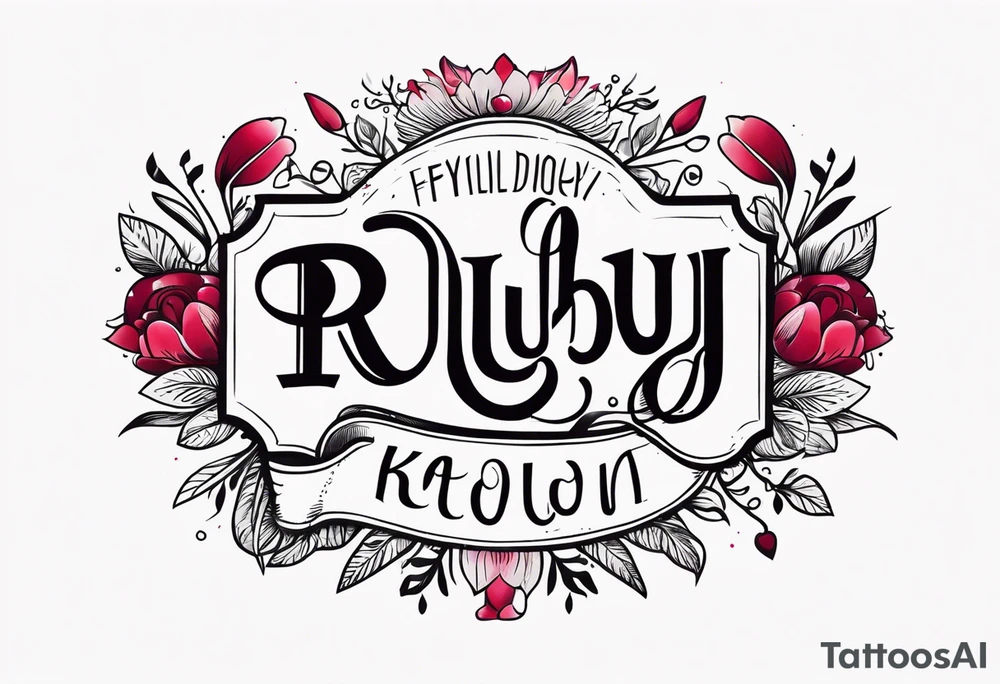 Ruby 🐾 tattoo idea