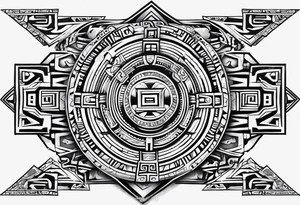 Simple Aztec tribal tattoo idea