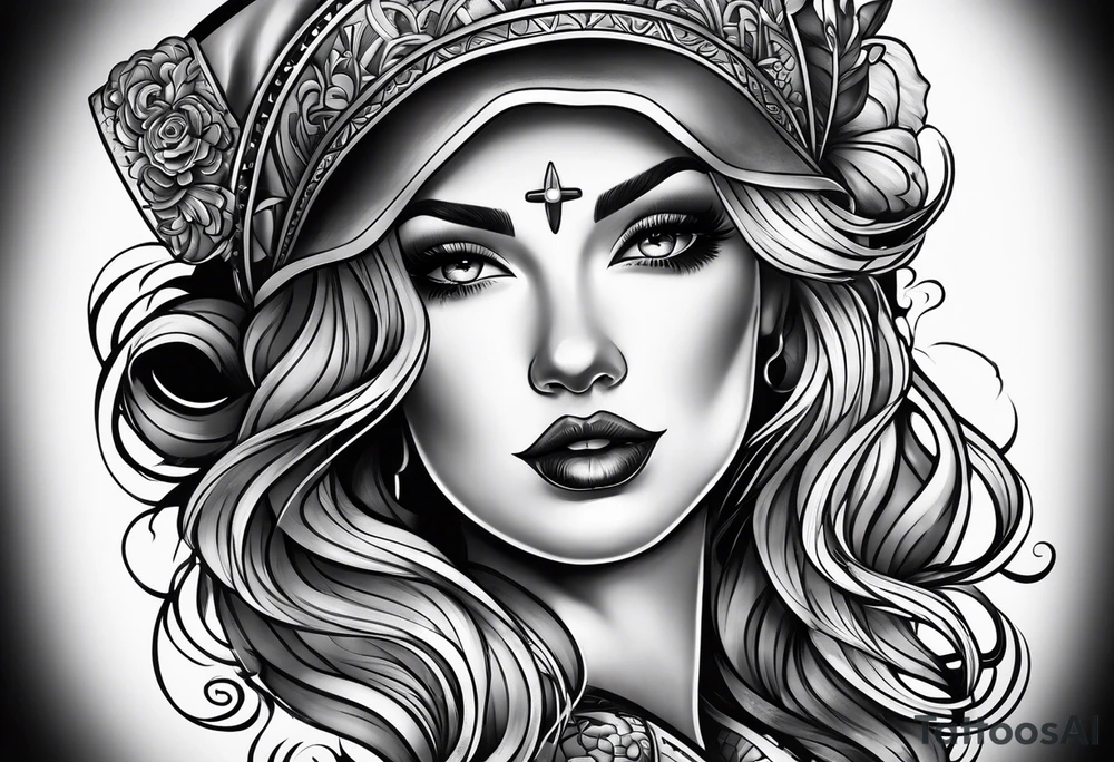 Nurse traditional style tattoo idea