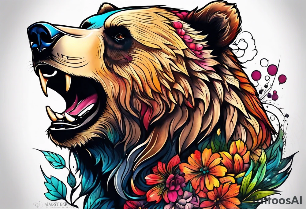 Dancing bear tattoo idea