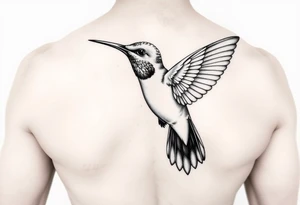 hummingbird tattoo
 very detailed tattoo idea