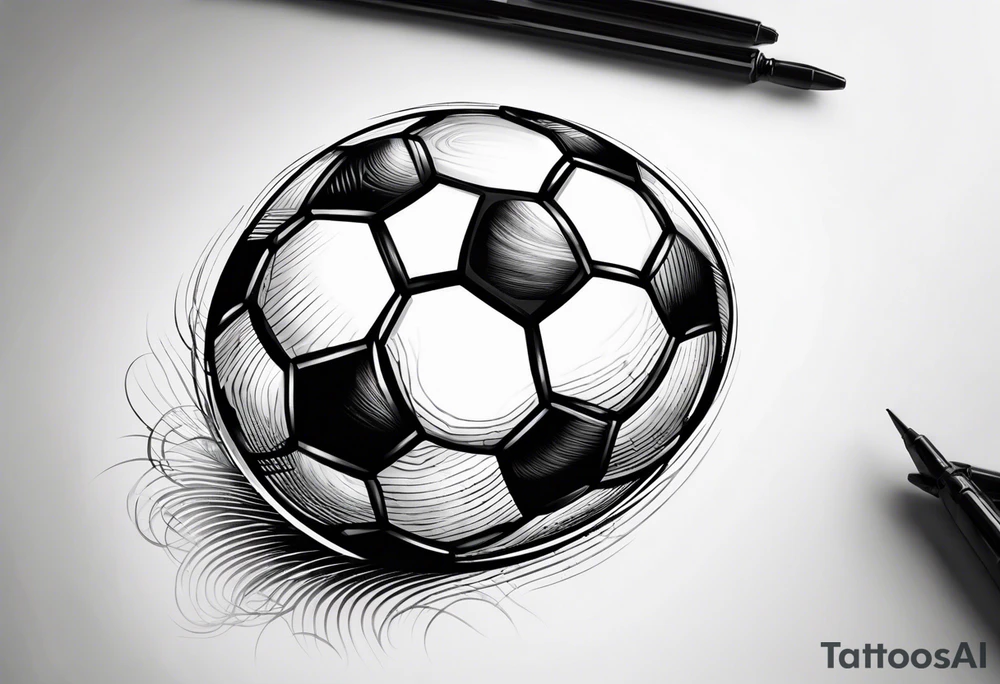 Small soccer ball tattoo idea