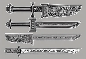 Valhalla soldier sword tattoo idea