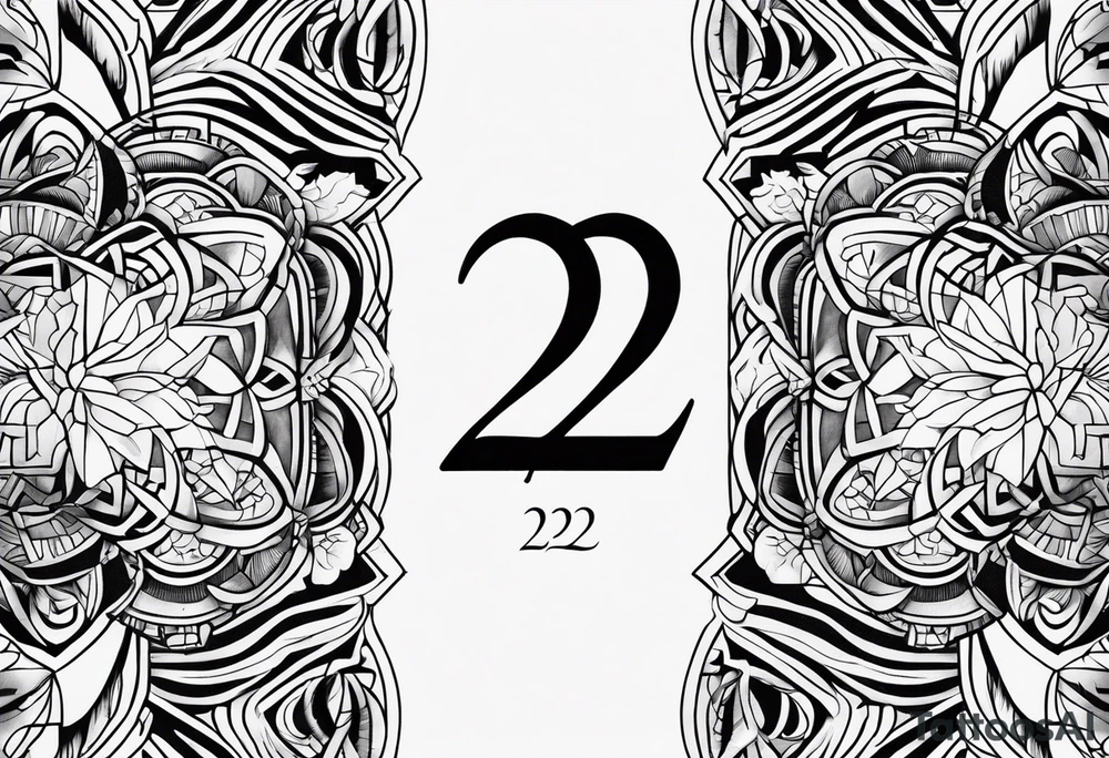 The number twenty two tattoo idea