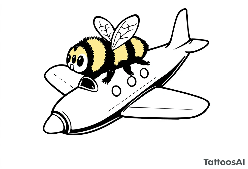 Bumblebee on a jet plane tattoo idea