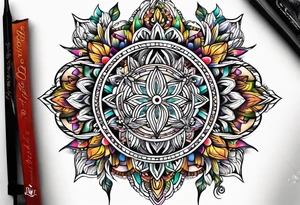 Thigh Sun Catcher tattoo idea
