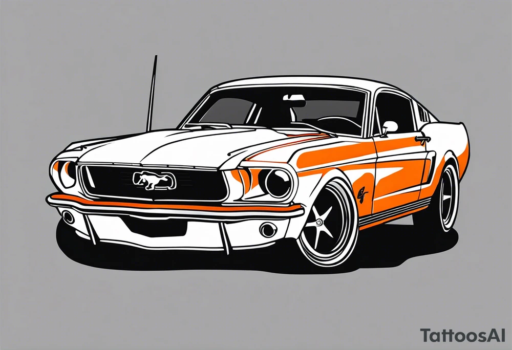 2016 ford mustang orange tattoo idea