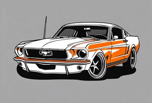 2016 ford mustang orange tattoo idea