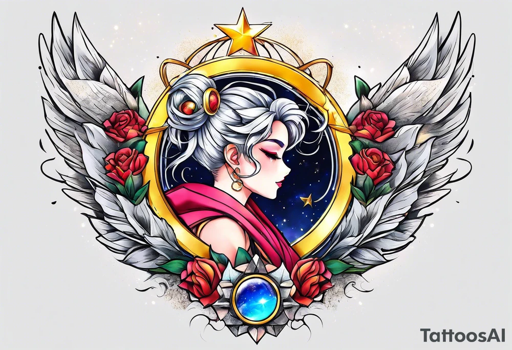 Need a tattoo sketch color on the forearm theme sailor moon tattoo idea