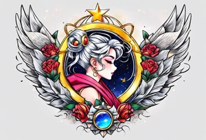 Need a tattoo sketch color on the forearm theme sailor moon tattoo idea