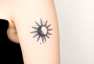 sun and moon tattoo idea