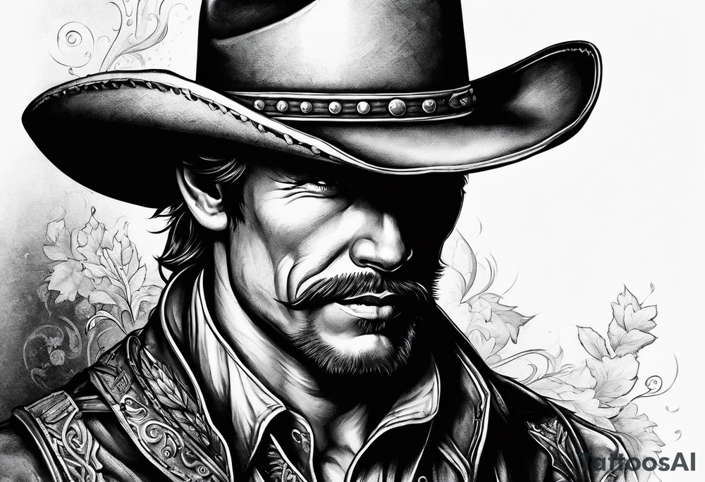 Old cowboy tattoo idea