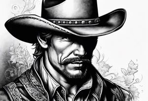 Old cowboy tattoo idea