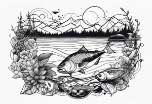 fishing trip tattoo idea