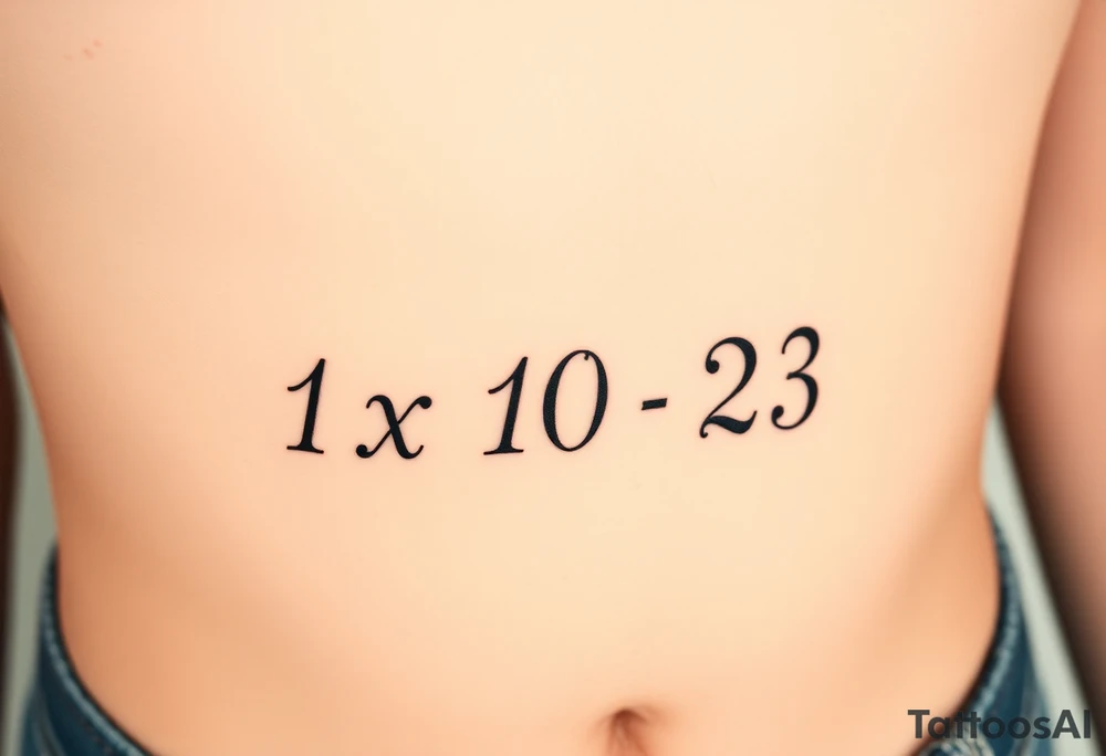 1x10^23 tattoo idea
