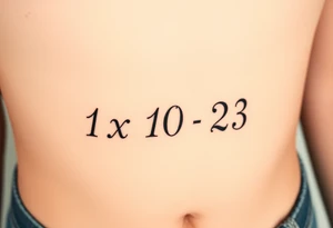 1x10^23 tattoo idea