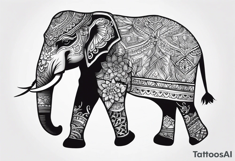 Single needle hand tattoos inspired by Thai elephant/mandala tattoos tattoo idea Single needle hand tattoos inspired by Thai elephant/mandala tattoos tattoo idea