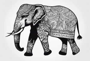 Single needle hand tattoos inspired by Thai elephant/mandala tattoos tattoo idea