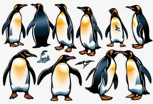 Fiordland Penguins tattoo idea