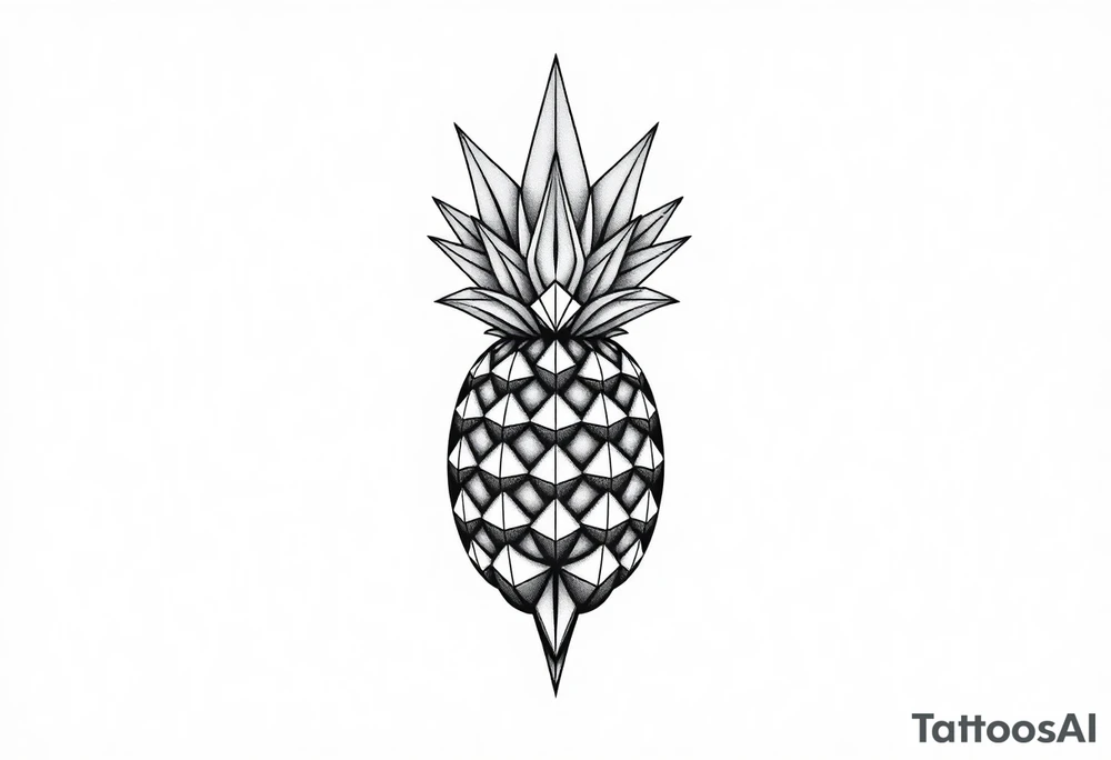 Majestic crown pineapple vagina anus diamonds tattoo idea