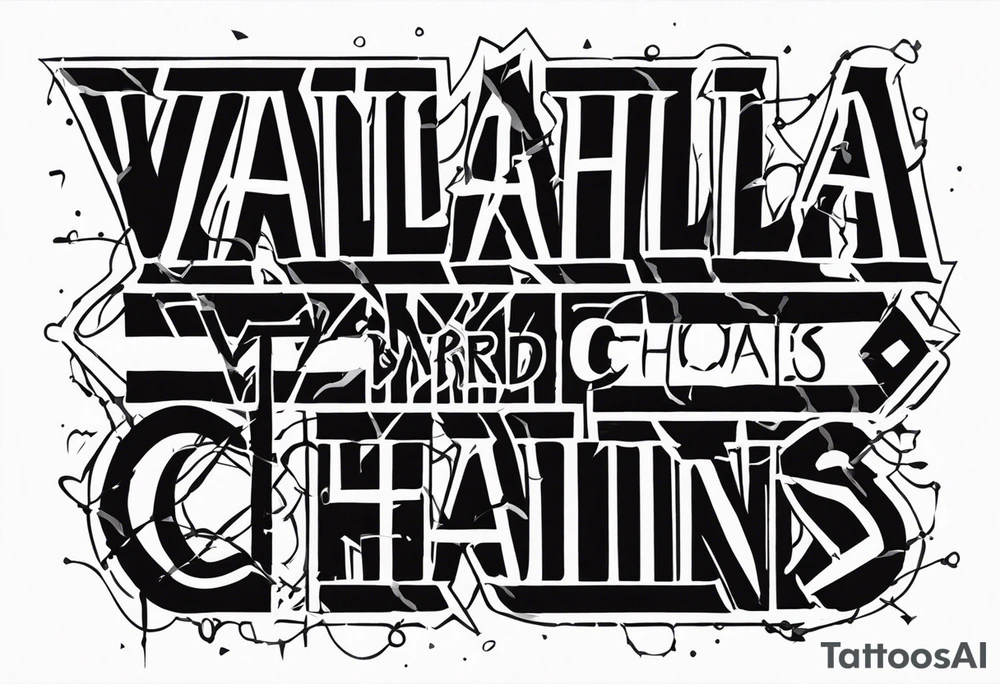 Valhalla chains barb wire tattoo idea